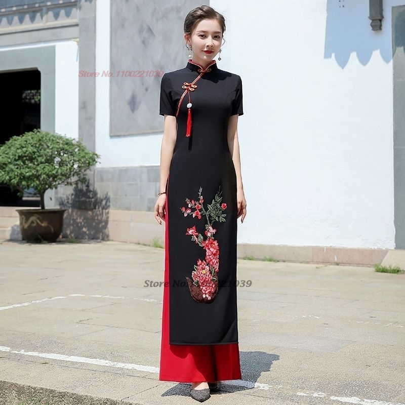 Ao Dai Vietnam Dress - طقم فستان أوداي تقليدي فيتنامي 2026