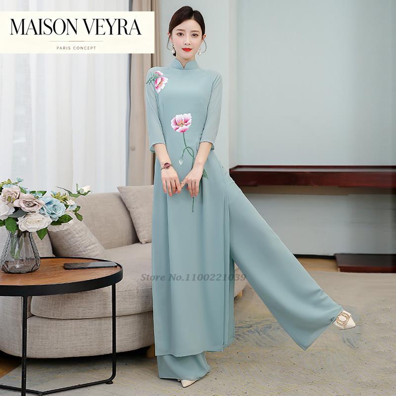 Ao Dai Vietnam Dress - فستان أوداي فيتنامي 2026، طقم توب