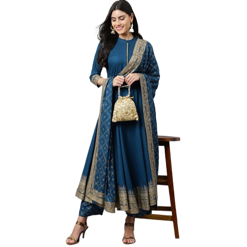 Salwar Kameez Set - طقم كورتا هندي تقليدي للنساء، بدلة