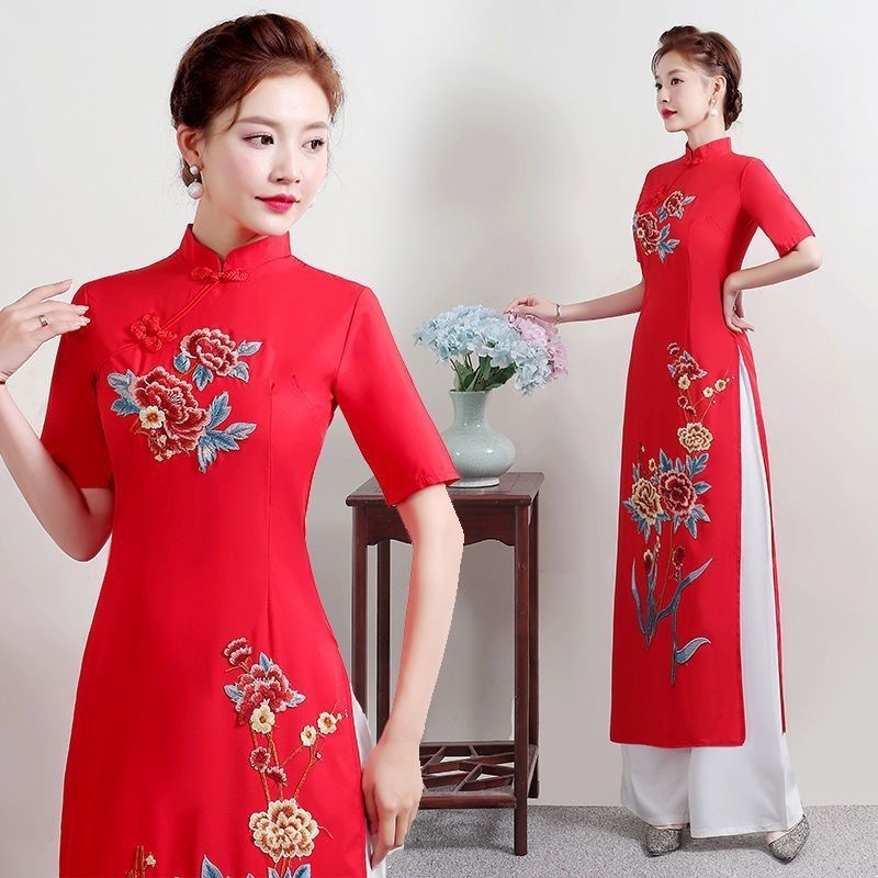 Ao Dai Vietnam Dress - الصيف النساء التقليدية فيتنام آو داي