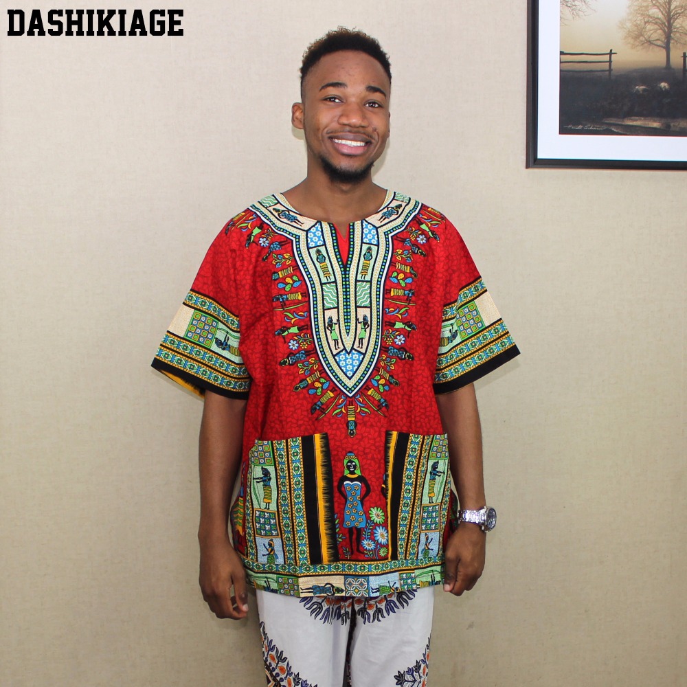 Dashiki Shirt Men - (الشحن السريع) 2016 أحدث تصميم عصري