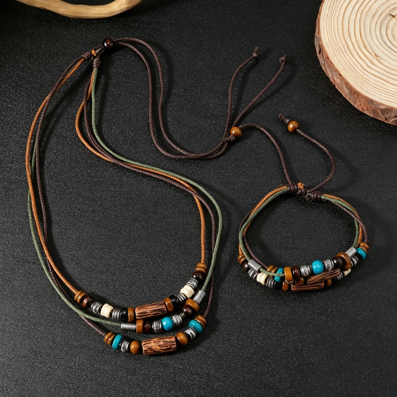 Fashion Ethnic Wear For Men - طقم مجوهرات عتيق الطراز من طبقتين