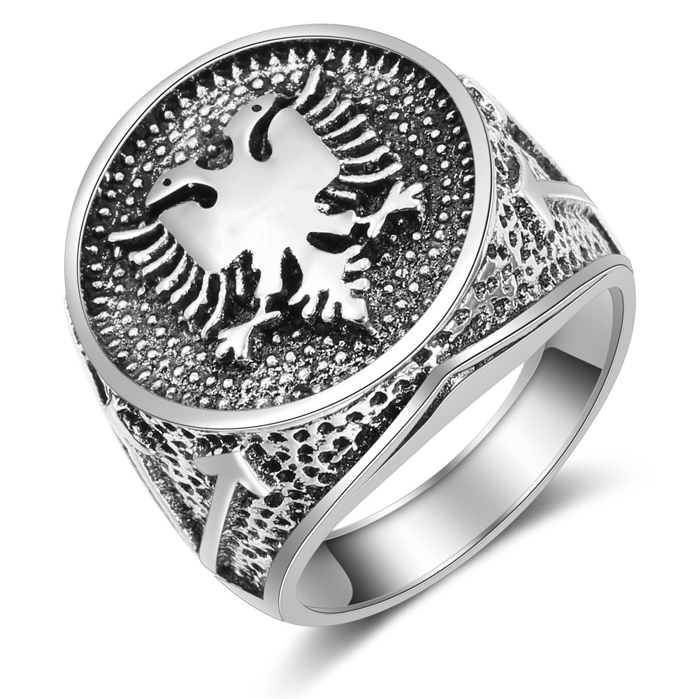 Ethnic Fashion Logo - WANGAIYAO ألبانيا العلم شعار مزدوج الرأس