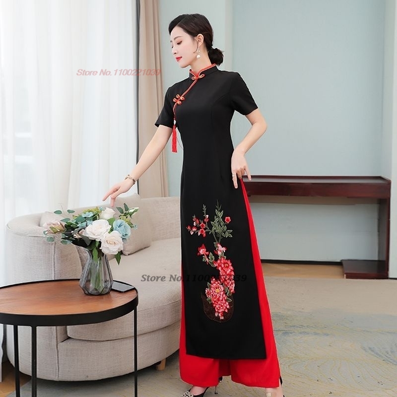 طقم فستان أوداي تقليدي فيتنامي - مراجعة Ao Dai Vietnam Dress وسعره