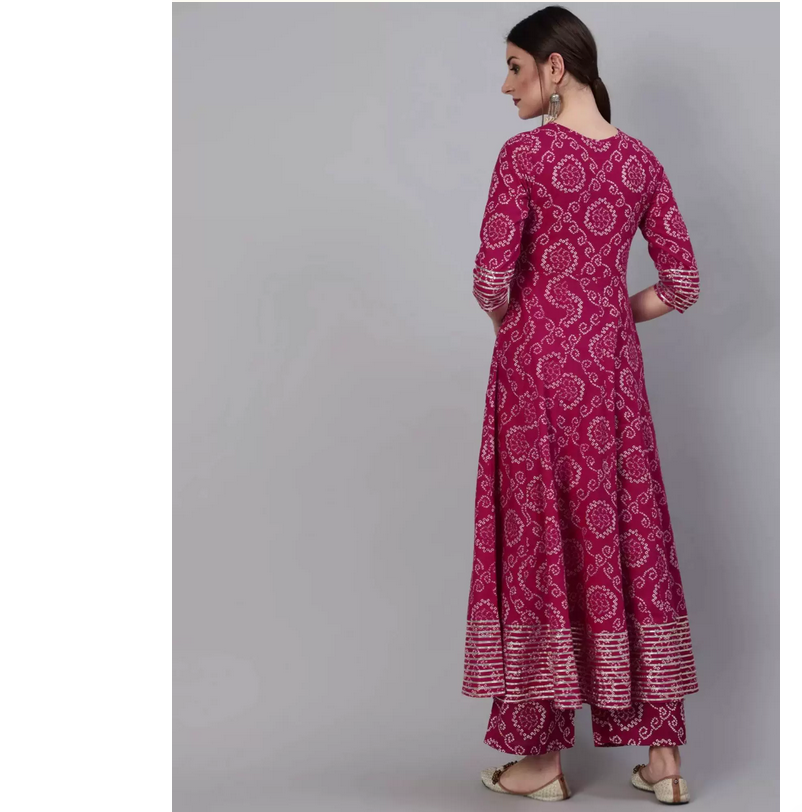 طقم نسائي هندي من القطن الخالص - مراجعة Salwar Kameez Set وسعره
