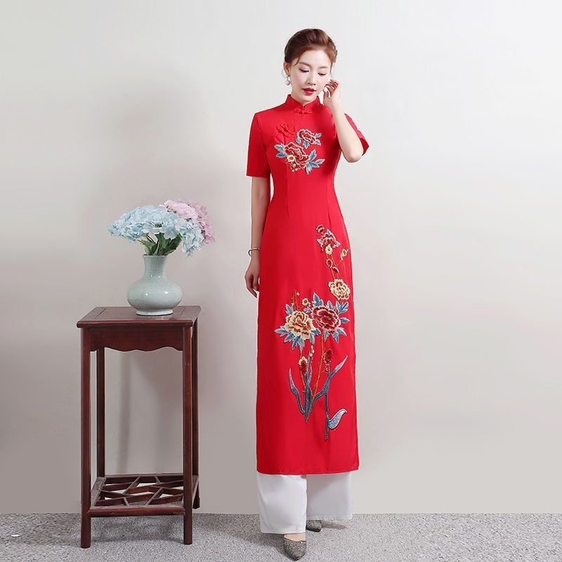 الصيف النساء التقليدية فيتنام  - مراجعة Ao Dai Vietnam Dress وسعره