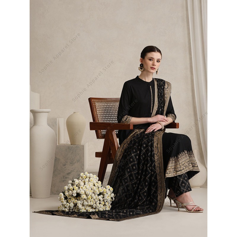 طقم بدلات نسائية قطنية أنيقة ب - مراجعة Salwar Kameez Set وسعره
